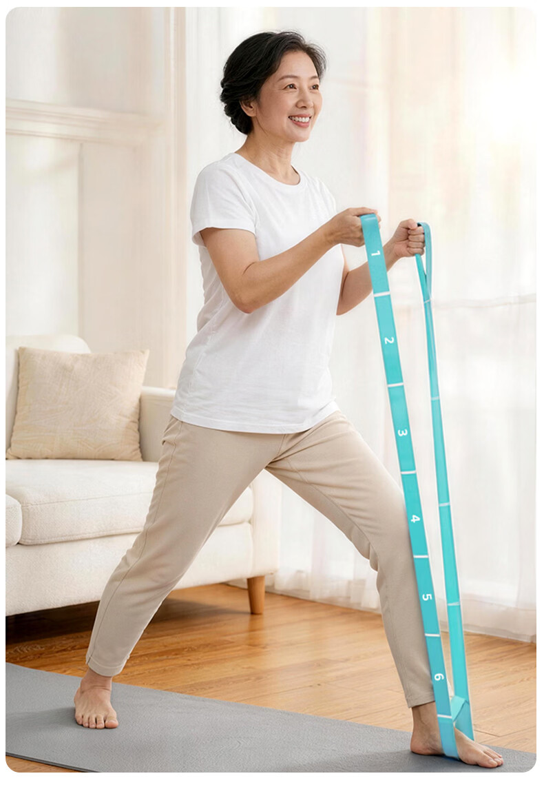 LI-NING Elastic Resistance Band Hip Circle Fitness Leg Squat High Resistance Knitted Band 8
