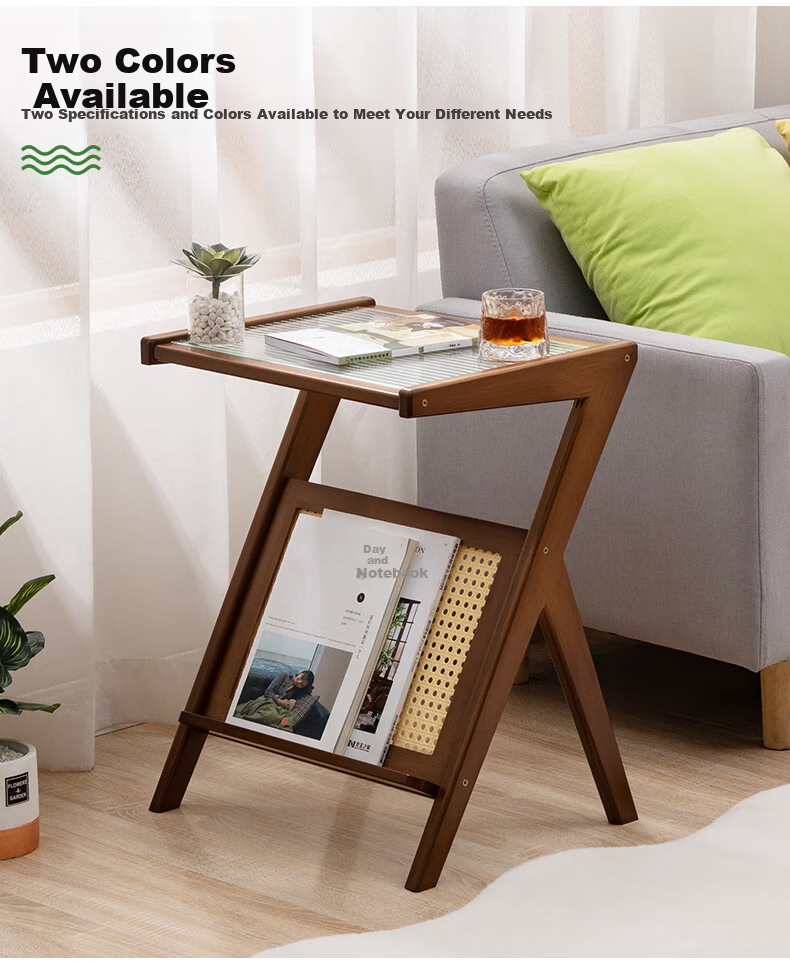 Lao Zhu Craftsman Side Table Living Room Small Tea Table Sofa Side Cabinet Bedside Cabinet Tea Table Bedside Storage Tea Color 3