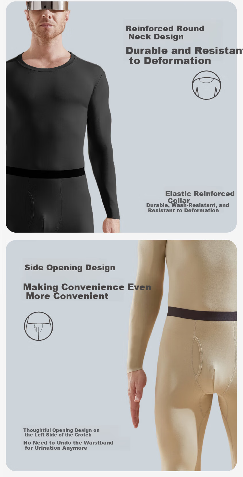 Yuejili Cashmere Protein Base Layer for Men And Women, Couples' Autumn Underwear Set, Seamless Breathable Warm Inner Wear, Moisture-Wicking And Non-Stuffy 9