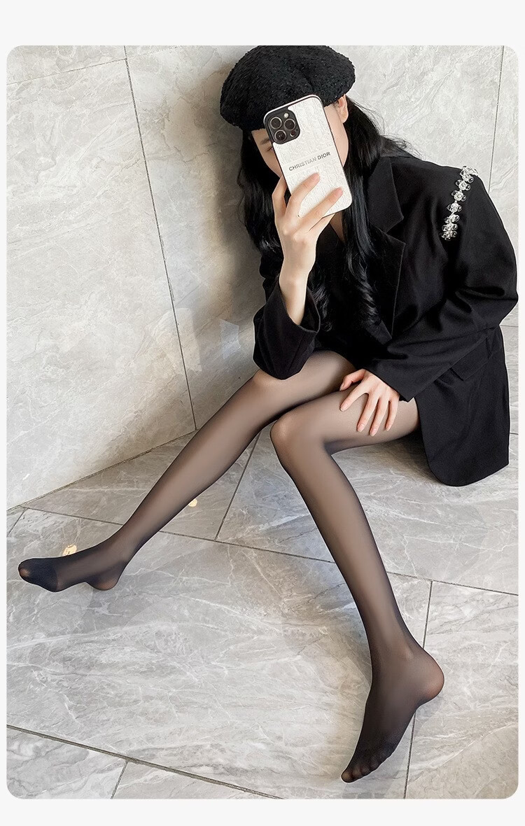Bejirog Black Stockings 0D Ultra-thin Transparent Toe Summer Sheer Invisible Pantyhose Nude 2 Pairs Slimming Legs 10