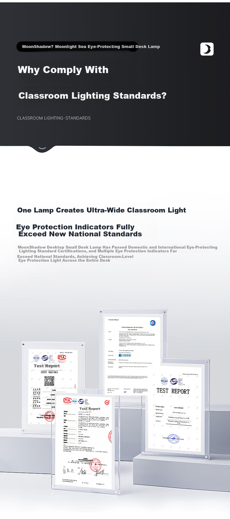 Moonlight Sea Glow Eye Protection Desk Lamp Professional Blue Light Filtering Full Spectrum Children's Reading Study Table Lamp 13