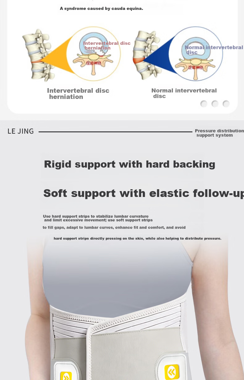 Lejing Medical Lumbar Support Belt Thoracolumbar Spine Brace Wide Postoperative Lumbar Disc Herniation Fracture Lumbar Muscle Strain Orthopedic Brace 4