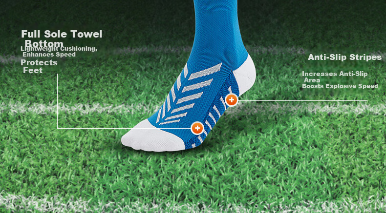 LI-NING Children's Mid-Calf Anti-Slip Soccer Socks Over-the-Knee Professional Men's Football Shin Guard Sports Long Socks Black - M 8