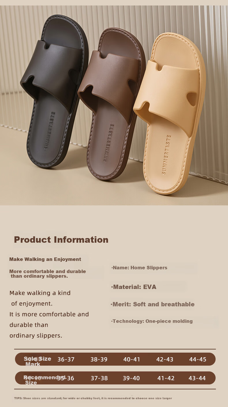 FOOTOPPO EVA Indoor Home Slippers for Men and Women, Odor-Resistant, Non-Slip Bathroom Slippers 2