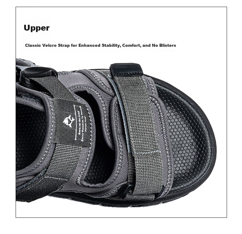 Mark Fairwhale Men's Sandals Outdoor Summer 2026 New Dual-Use Slippers Men's Beach Shoes Pure Black Size 40 9
