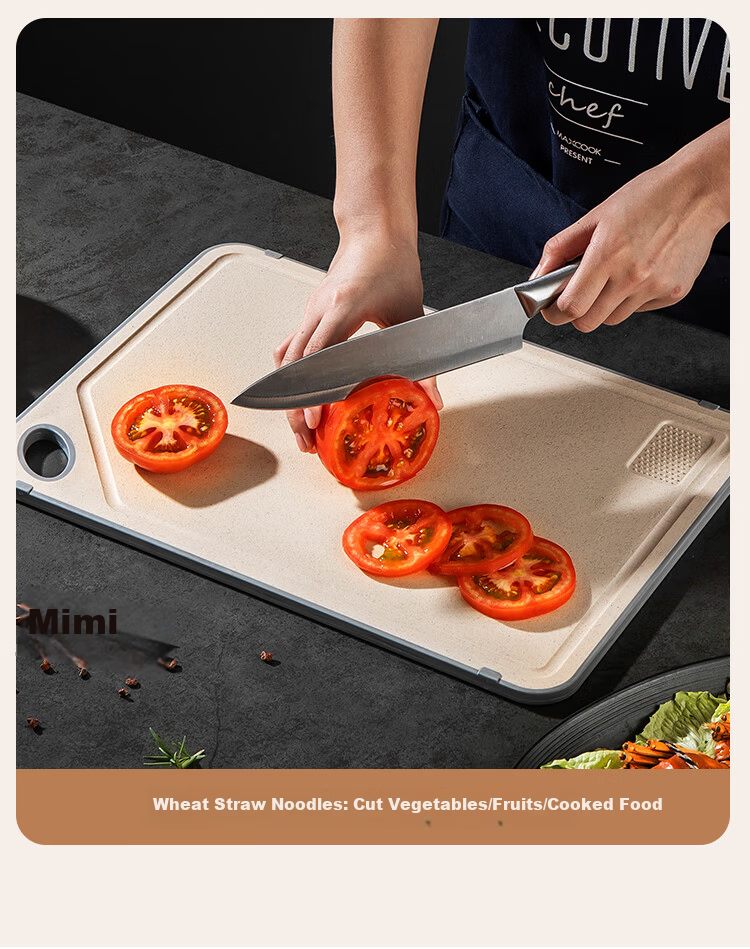 MAXCOOK Pure Titanium Cutting Board Double-Sided Food-Grade PP Anti-Mold Kitchen Chopping Board 38x26x2cm MCPJ6099 8