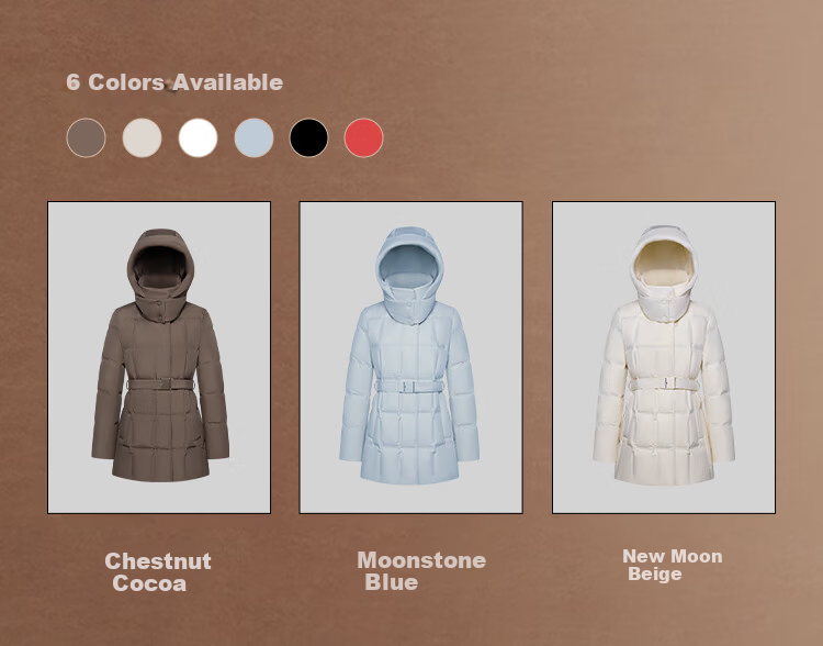 BOSIDENG Women's Thickened Goose Down Hooded Business Jacket Winter Coat New Year Red Hot Sale 8