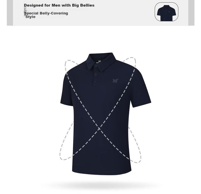 361° Men's Sports T-Shirt Spring Summer New Sun-Protective Polo Shirt Cooling Casual Short Sleeve Top 652624103-6 8