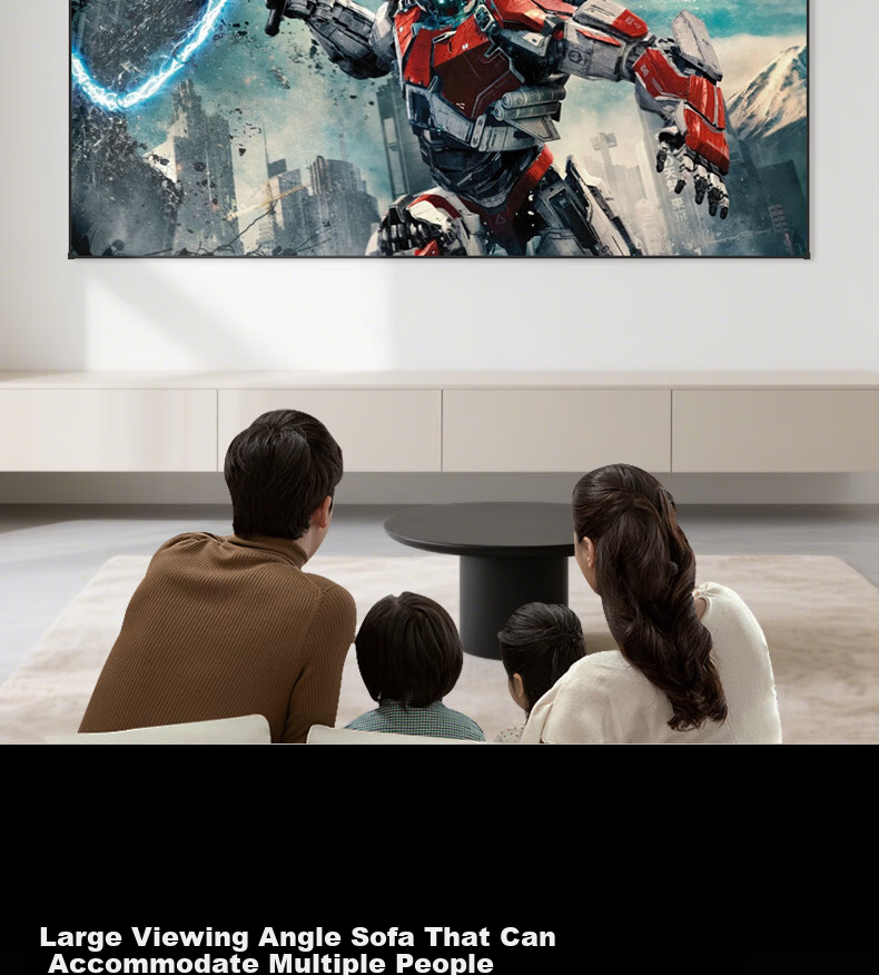 JINGMI Heavy-Duty New 80-Inch Ultra-Thin High-Brightness Frame Screen K1S TPU Material HD White Quick-Install No-Drill Narrow-Edge Wall-Mounted Projection Screen 9