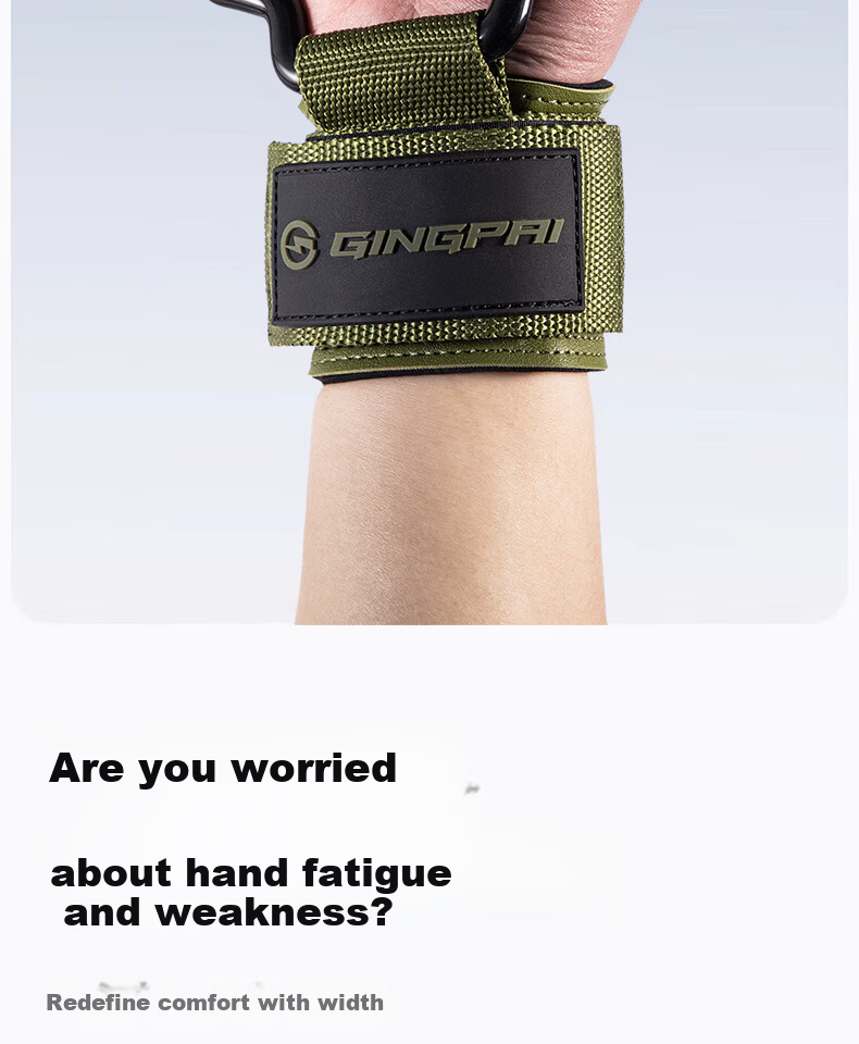 GINGPAI SPORT Pull-Up Assist Hook Fitness Wrist Support Anti-Slip Grip Bar Auxiliary Tool Men's Deadlift Grip Hook Black 3