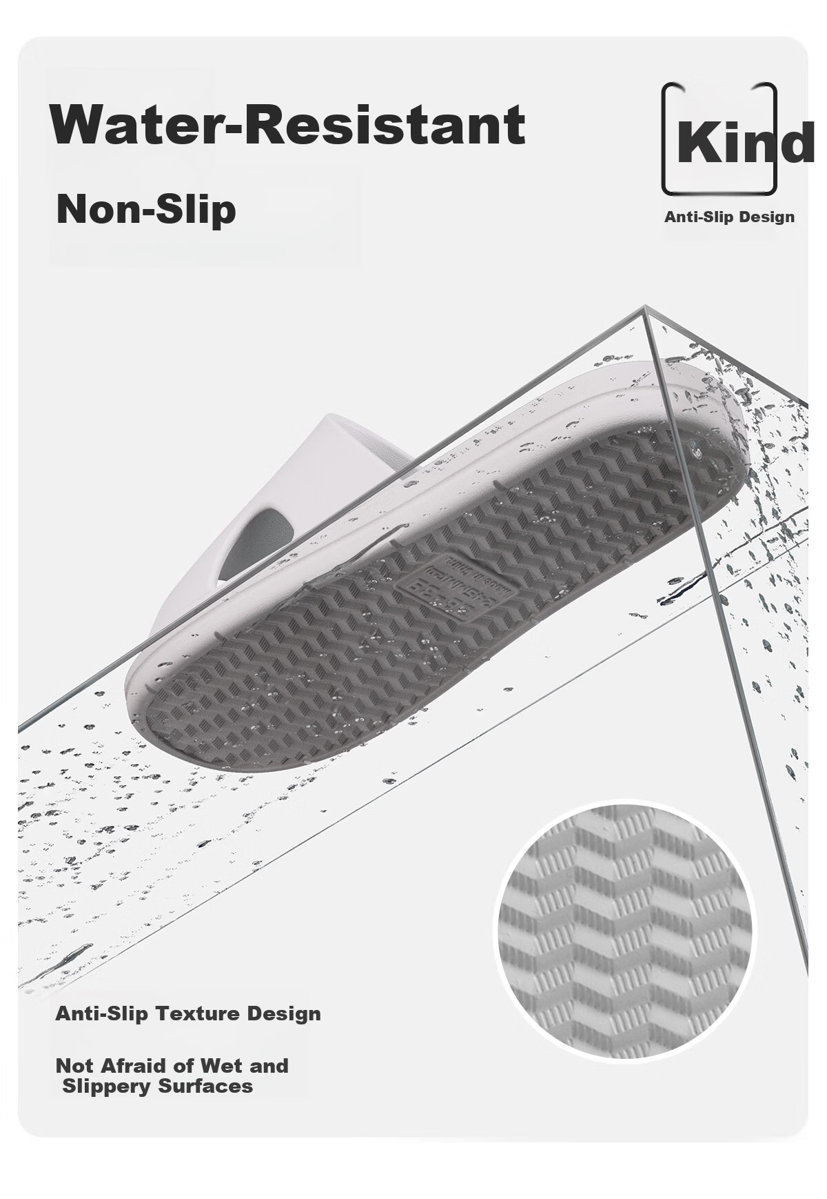 TZLDN Foldable Travel Slippers for Women, Business Trips, Outdoor Use, Hotel Stays, Men's Home Bathroom Non-Slip Couple Antibacterial Sandals for Wome 4