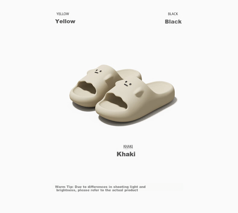 Pig Daddy Women's Home Slippers Non-Slip Soft Sole Odor-Resistant Bathroom Slippers Cute Couple Memory Foam Men's Black Size 42-43 5