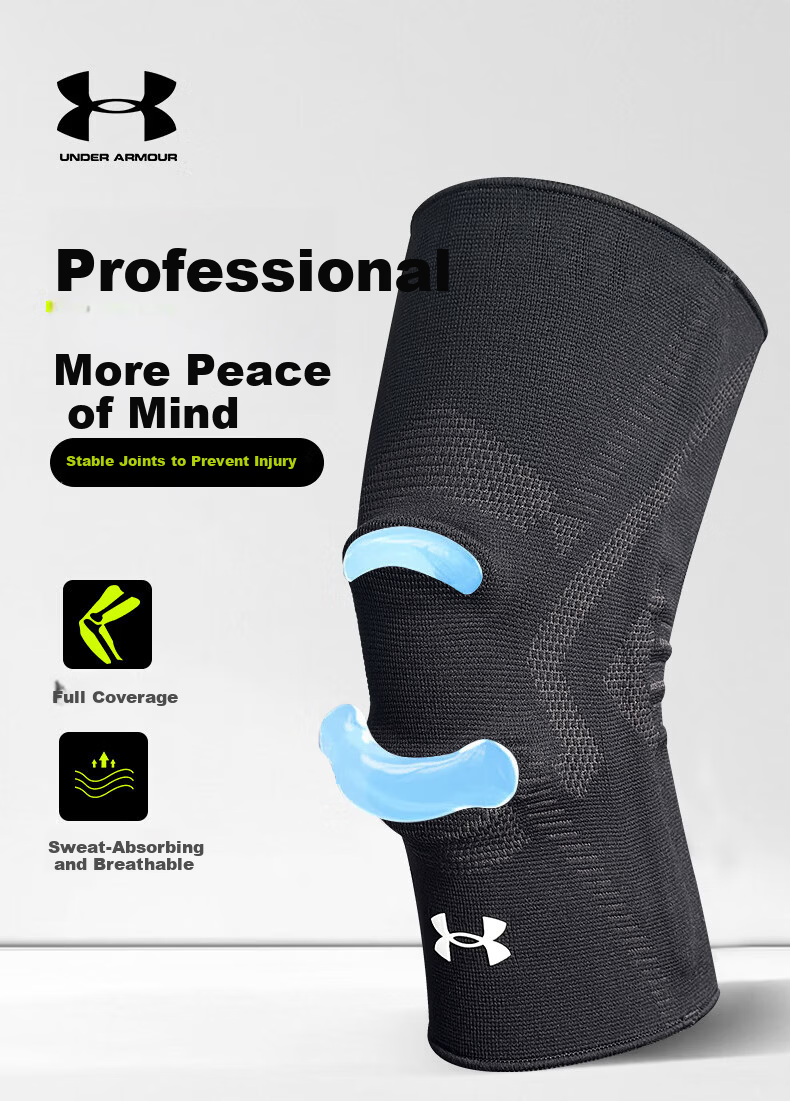 Under Armour Knee Pads Sports Summer Running Basketball Badminton Mountaineering Professional Cycling Jump Rope Knee Joint Support 1