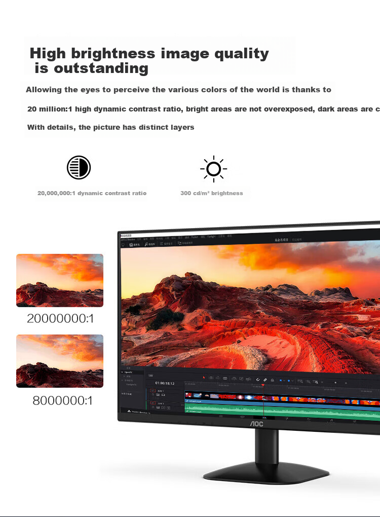 AOC Monitor 27 Inch IPS HD Screen 120Hz Eye-Care Low Blue Light Desktop Computer Display 27B31H 4