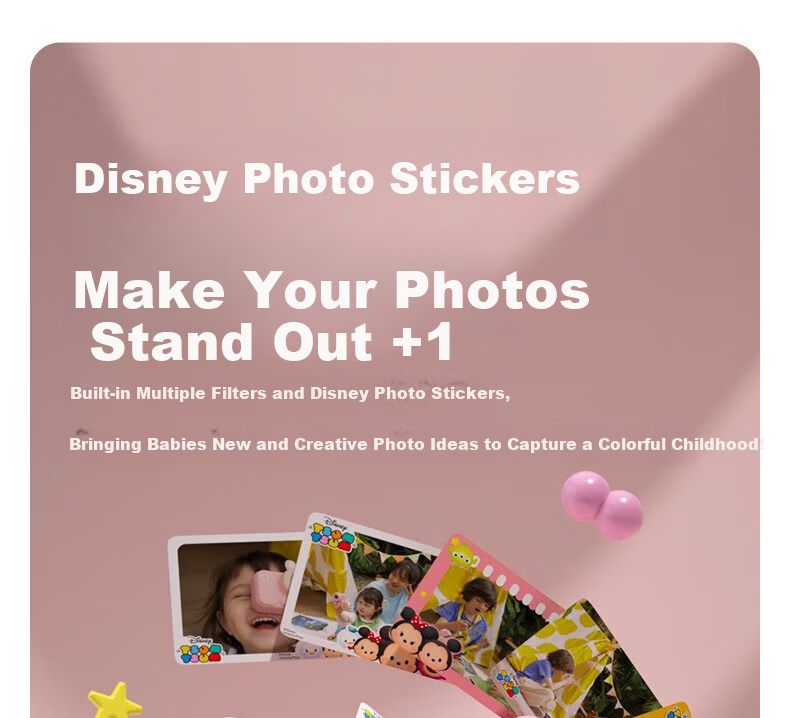 Disney HD Digital Camera CCD Color Video Beauty Portable Anti-Shake Kids Student Gift Nick 24