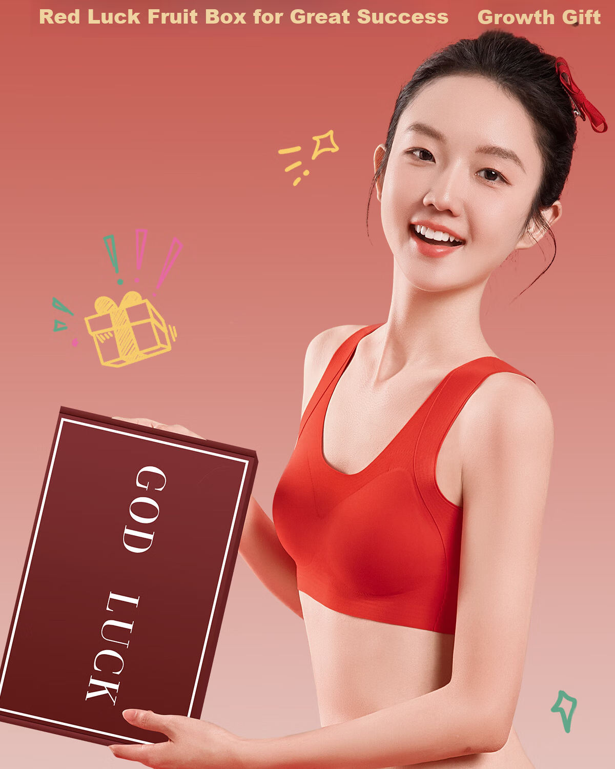 GRACEWELL Girls' Red Lunar New Year Underwear Set 2026 Year of the Horse Clothes Children's Adolescent Bra Vest Age 12 11