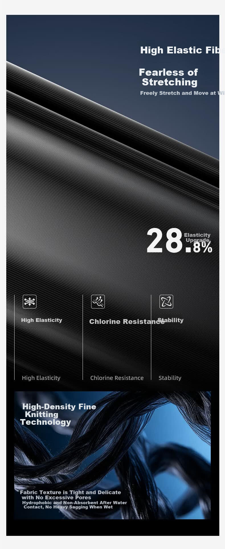 ANTA Men's Quick-Dry Chlorine-Resistant Professional Racing Swim Trunks Comfortable Breathable Anti-Embarrassment Black M 5