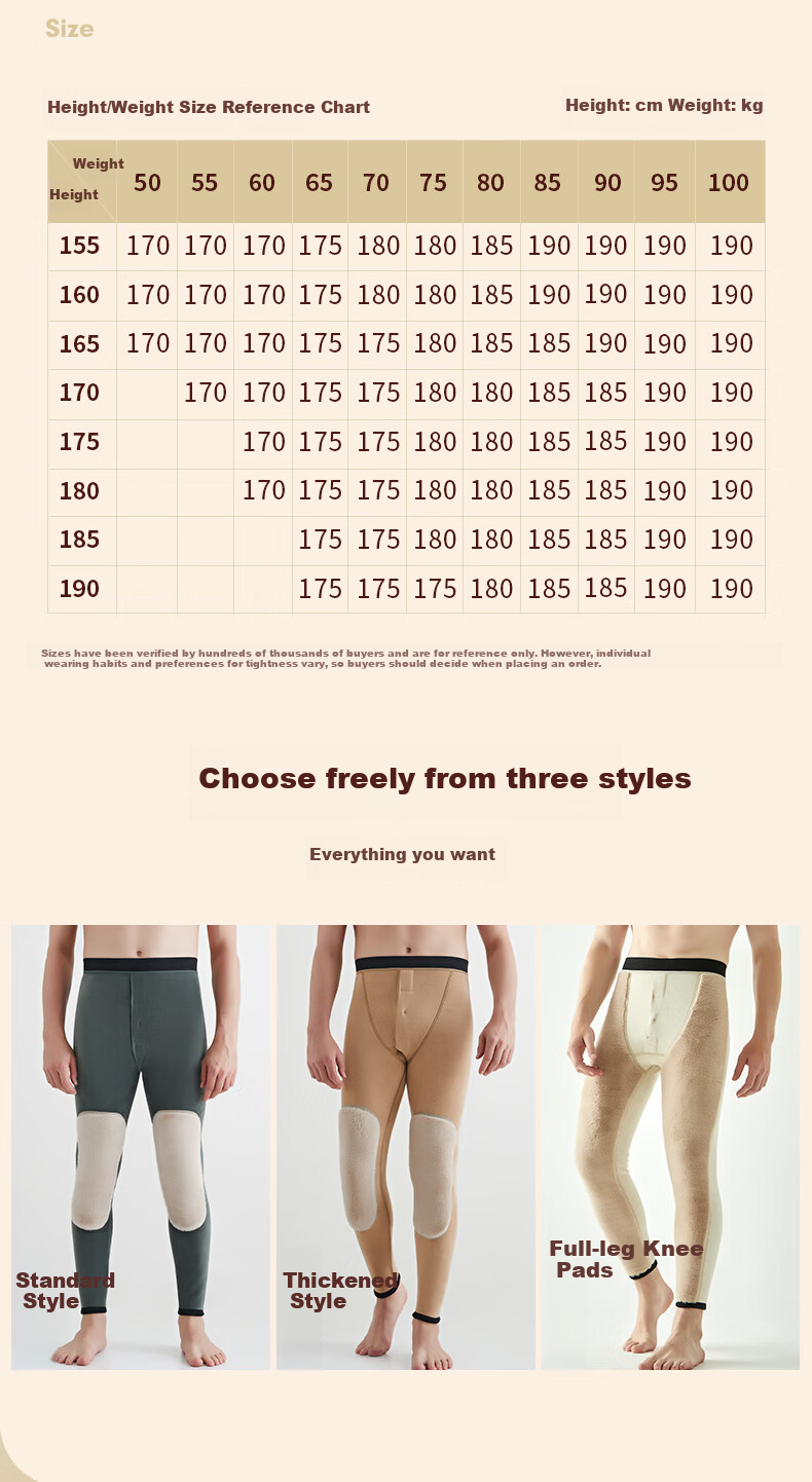 Hengyuanxiang Winter Hot Sale Thermal Pants Unisex Wool Fleece Thickened Knee and Waist Protection Cold-Resistant Cotton-Lined Leggings 5