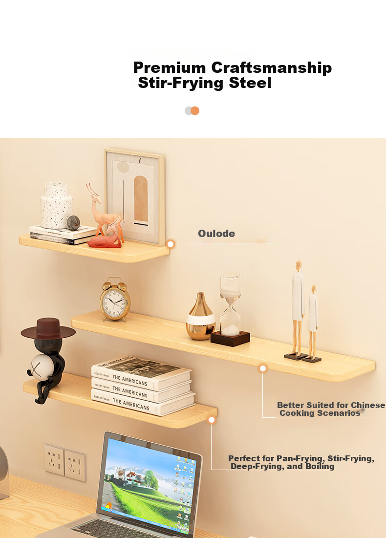 Fanshe Living Room Wall Shelf Storage Rack, Bedroom Bedside Simple Storage Bookshelf White Set 10