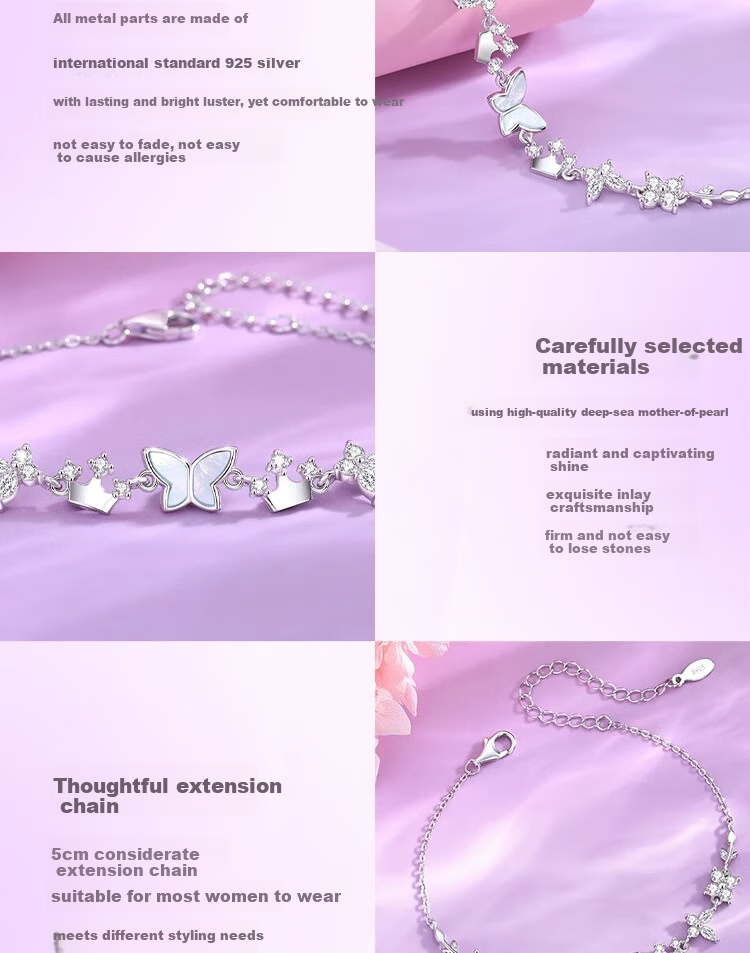 Disney Butterfly Bracelet for Girls Birthday Gift High-end Niche Practical Gift for Girls 4