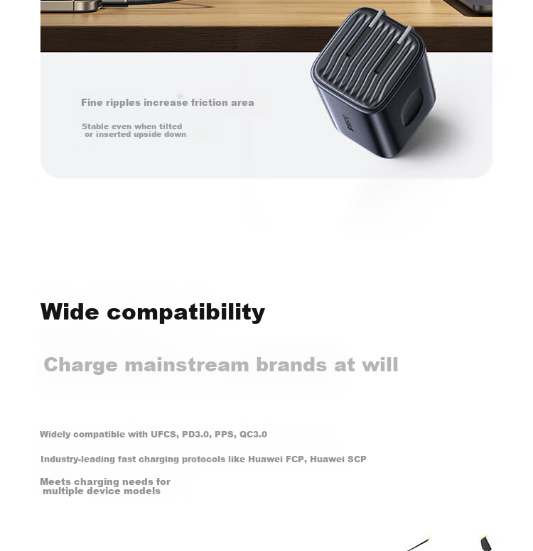 Baseus 65W GaN Charger Compatible with 45W Apple 17/16, Samsung, Huawei Phones, MacBook Pro Laptop Type-C PD Fast Charging, Star Black 24