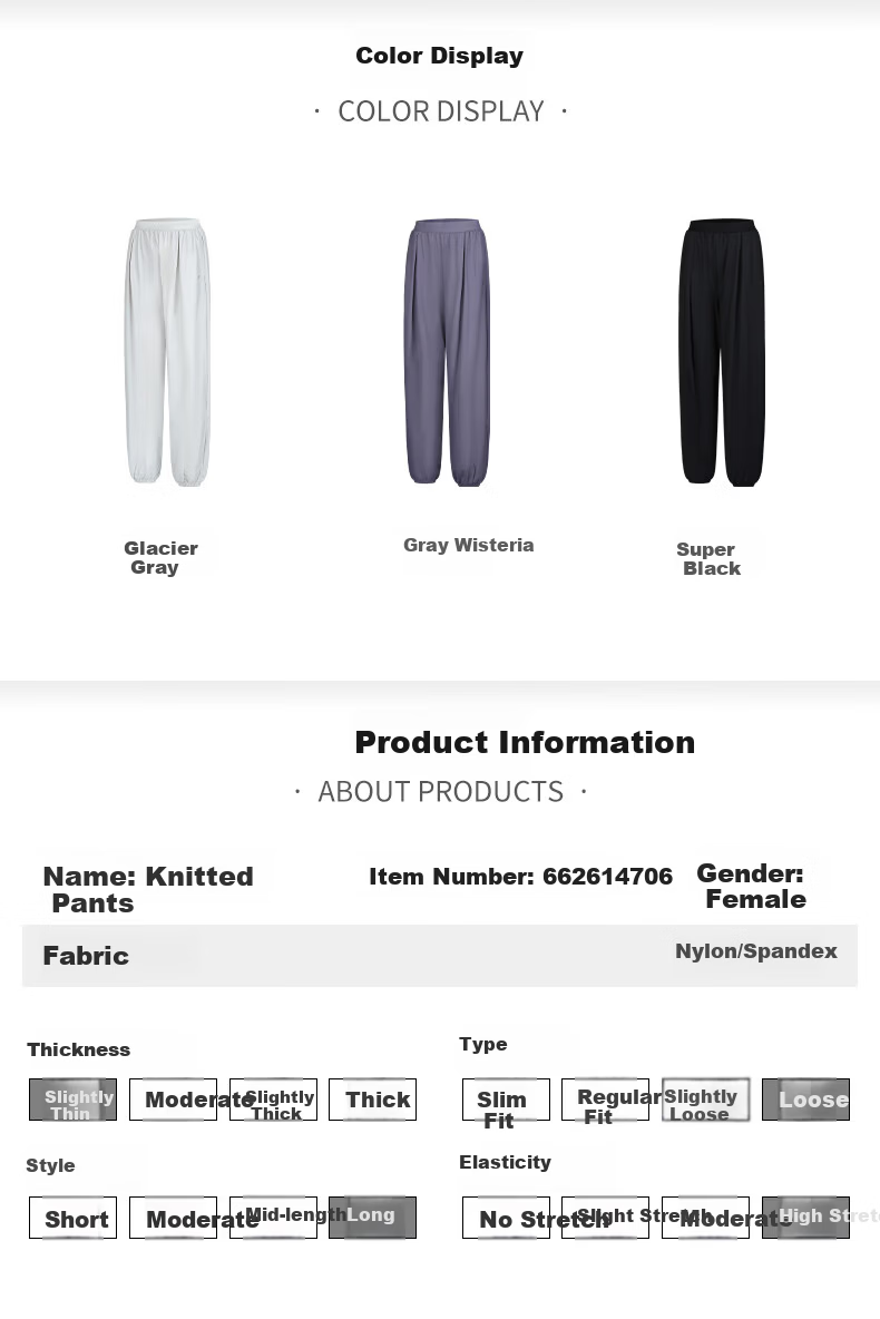 361° Women's Spring Summer New Sun Protection Sports Pants Outdoor Casual Loose Jogger Trousers 662614706-2 20