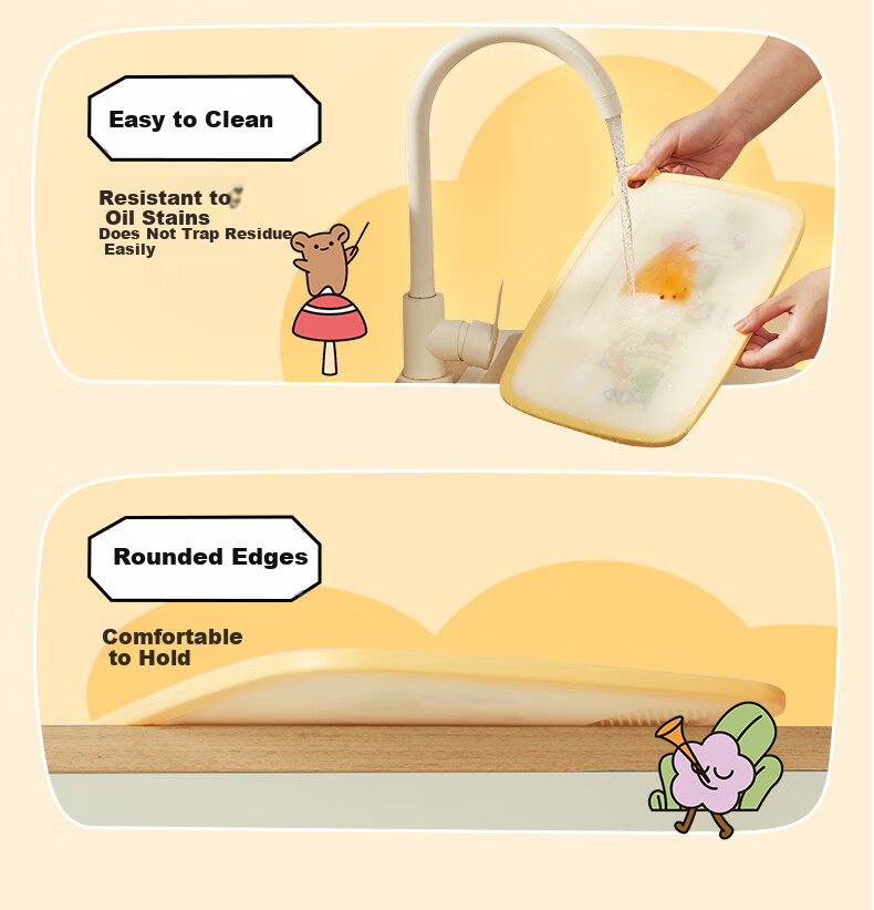 SUPOR Double-Sided Antibacterial Cutting Board Fruit Cutting Board Mold-Resistant Mini Baby Household Small Cutting Board for Baby Food Preparation 19
