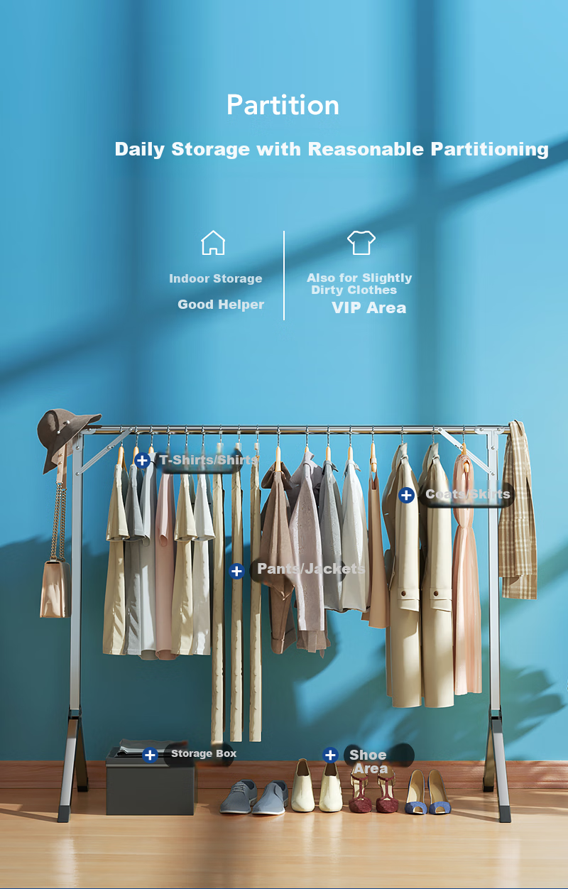 LYNN Floor-Standing Children's Multifunctional Drying Rack Towel Rack Newborn Baby Diaper Clothes Dryer Three-Layer 9
