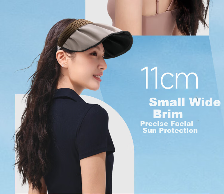 Beneunder Open-Top Sun Protection Hat for Women, Sun Visor Headband, UV Protection, Portable and Foldable 8
