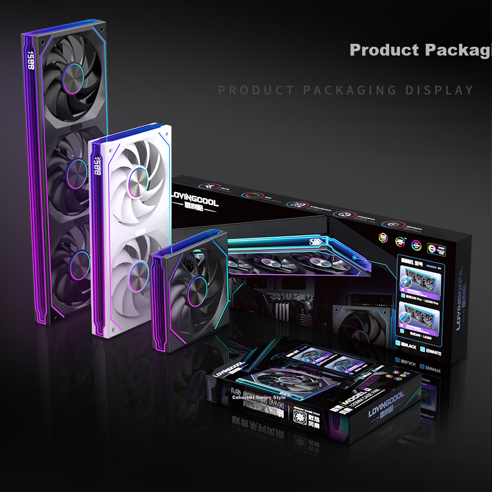 Raleigh CoolLink PRO120 Integrated Block Fan Water Cooling Black 12cm Case Fan True Blade ARGB Sync PWM Temperature Control Silent Desktop Computer Fan 5