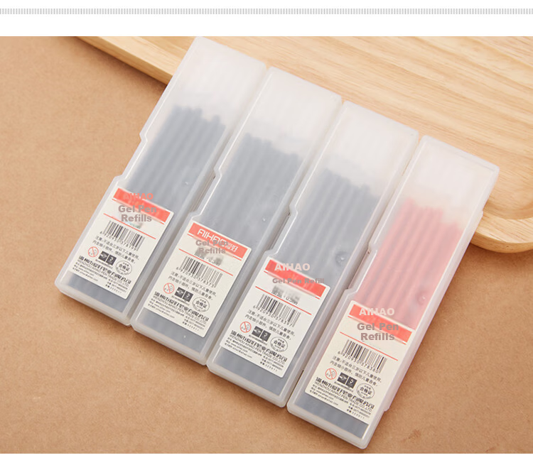 AIHAO 0.5mm Bullet Tip Retractable Pen Refills Quick-Dry Black Ink 10pcs DGR1003 7