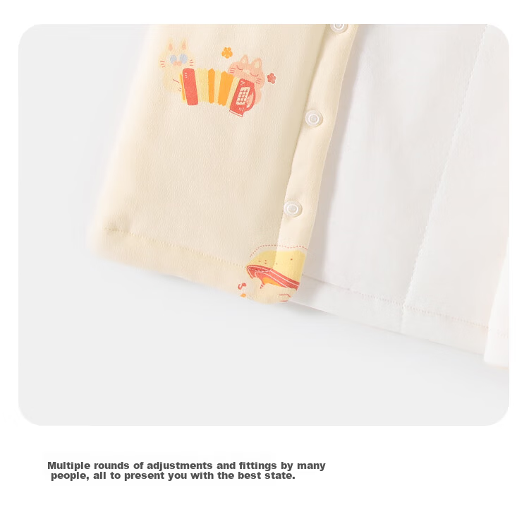 Qiaojiao Duck Baby Vest 220g Newborn Cotton-Padded Sleeveless Jacket Pure Cotton Full Moon Boys Girls Autumn Winter Coat 10