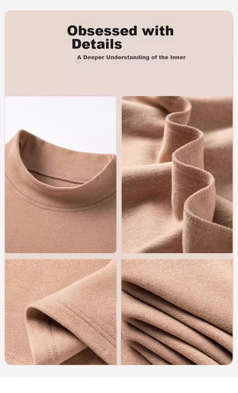 LangSha Thermal Fleece Half Turtleneck Base Layer Shirt【2025 Autumn/Winter New】Antibacterial Men's Thickened Fleece Lined Autumn Wear 13