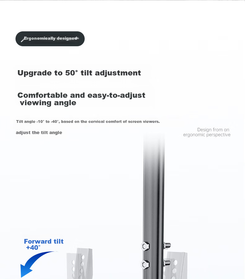 Dongpuli 26-60 Inch 2.5M TV Ceiling Mount Bracket Rotatable Adjustable Multifunctional LCD Monitor Surveillance Pole Wall Mount 5
