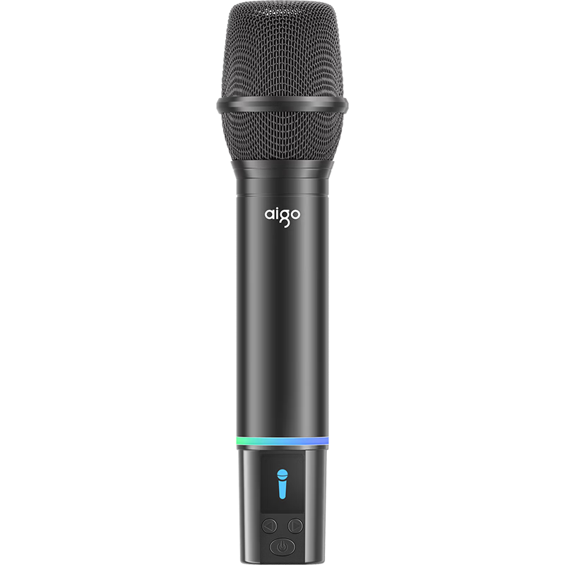 Aigo K132 Rechargeable Lithium Battery Universal Wireless Microphone for Home KTV Singing Hosting Speech Karaoke Conference Speaker Amplifier One-to-One Microphone