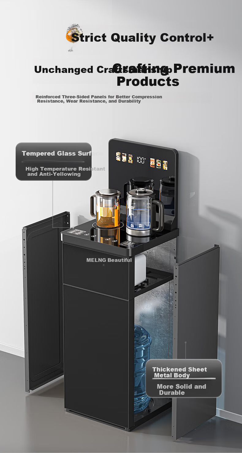 MeiLing Office High-End Water Dispenser Home Anti-Overflow Tea Bar Machine Upgraded Large Thin Screen Touch Control Bottom-Loading Vertical Tea Brewer Warm and Hot Model MY-DM7216 16