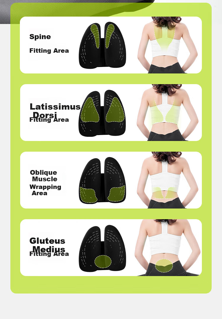 Yuzhaolin Ergonomic Lumbar Support Office Chair Backrest Long Sitting Waist Protector Car Lumbar Cushion Support Pad 6