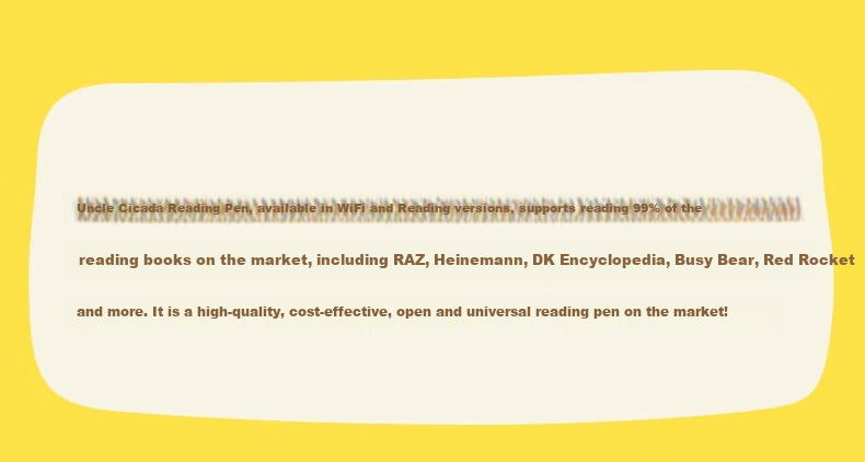 CICADA UNCLE Q5L Children's Educational Reading Pen DIY Picture Book Early Learning Machine AI Smart Educational Toy 1