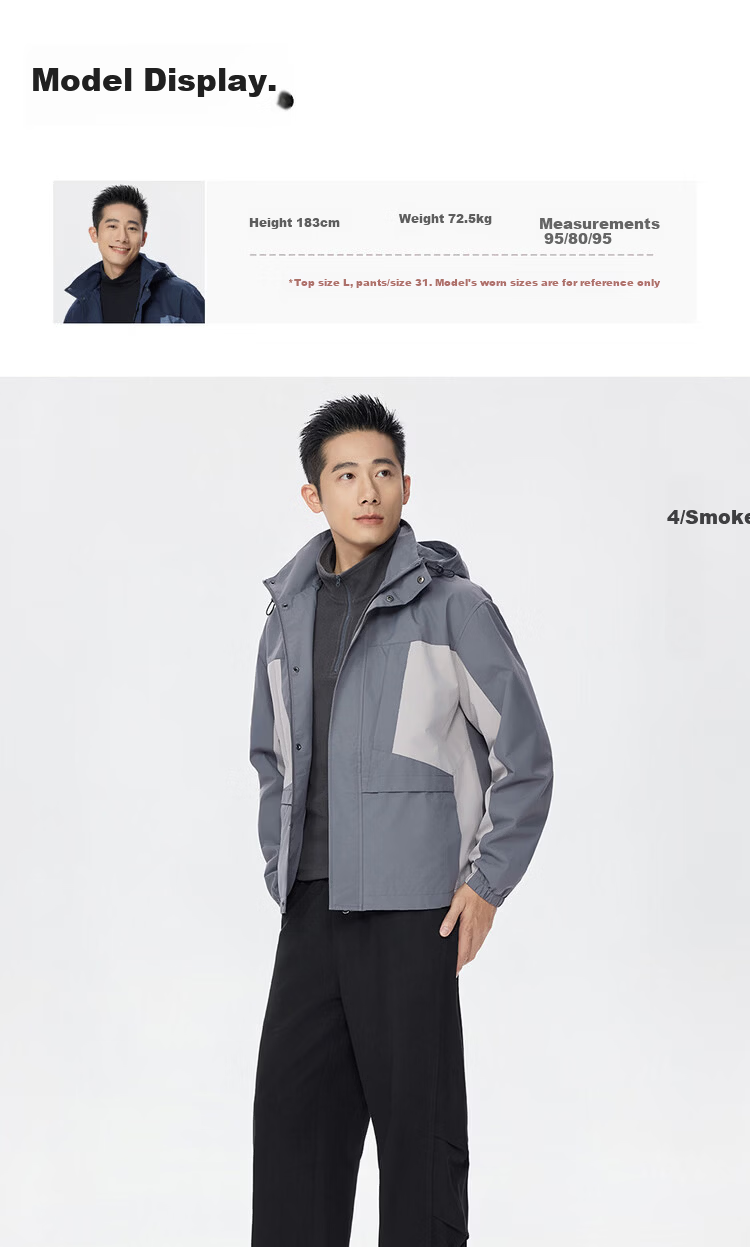 Giordano Men's Spring Windproof Jacket New Water-Repellent Color-Block Multi-Pocket Loose Hooded Coat 01075082 13