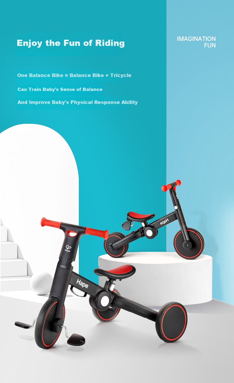 Hape (Germany) Children's Ride-On Walker Folding Birthday Gift Red Black E8468 2