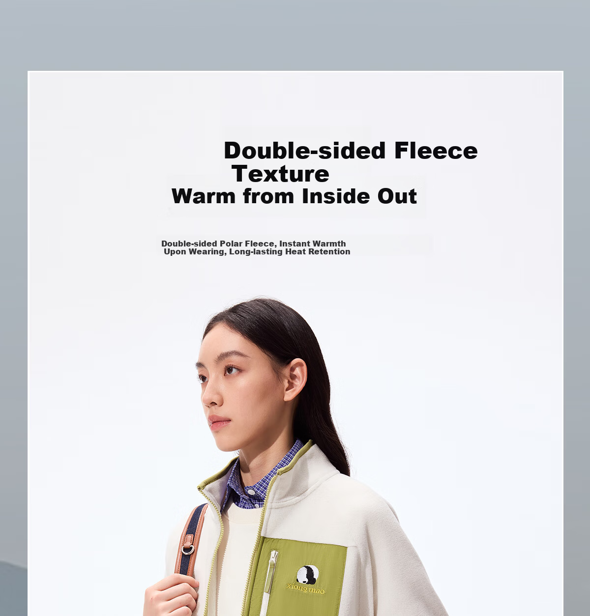 Panda Camel Series Outdoor Fleece Jacket Men and Women Autumn Winter Mountaineering Polar Fleece Coat Inner Liner 1220, M 6