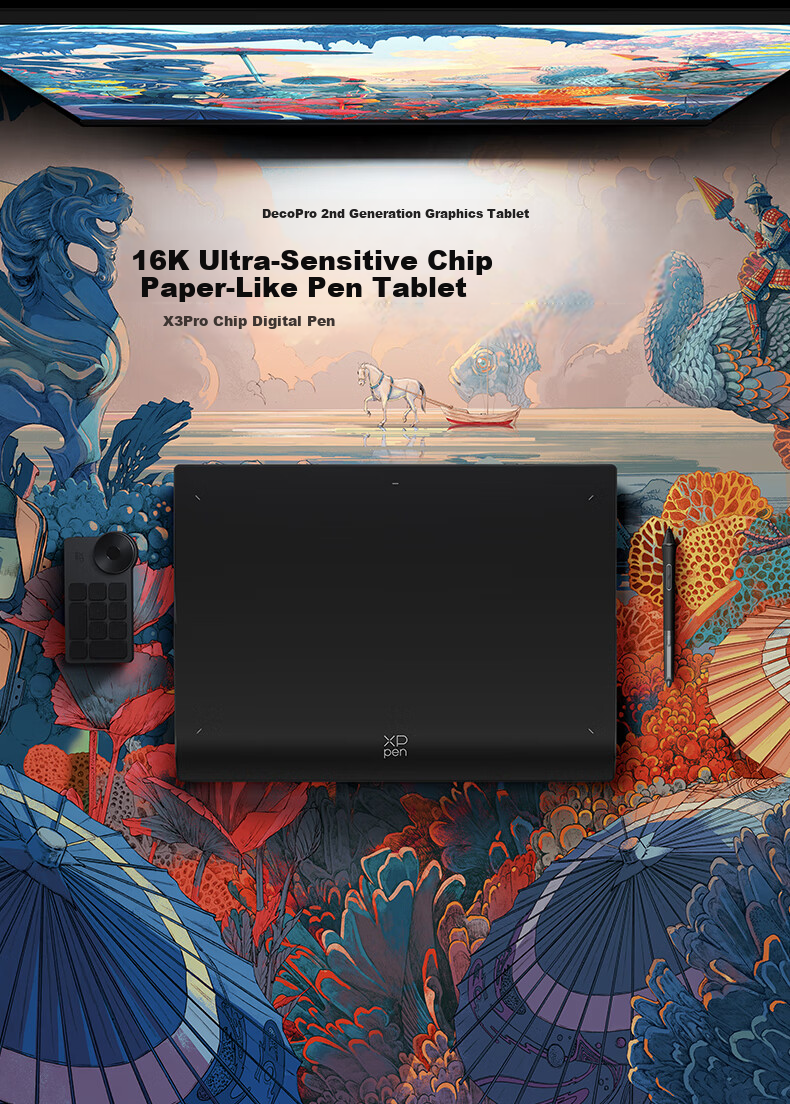 XP-Pen Deco Pro MW 2nd Generation Digital Drawing Tablet DP 2nd Gen Graphics Tablet Computer Drawing Pad Handwriting Tablet Electronic Drawing Online Class Writing Pad 1