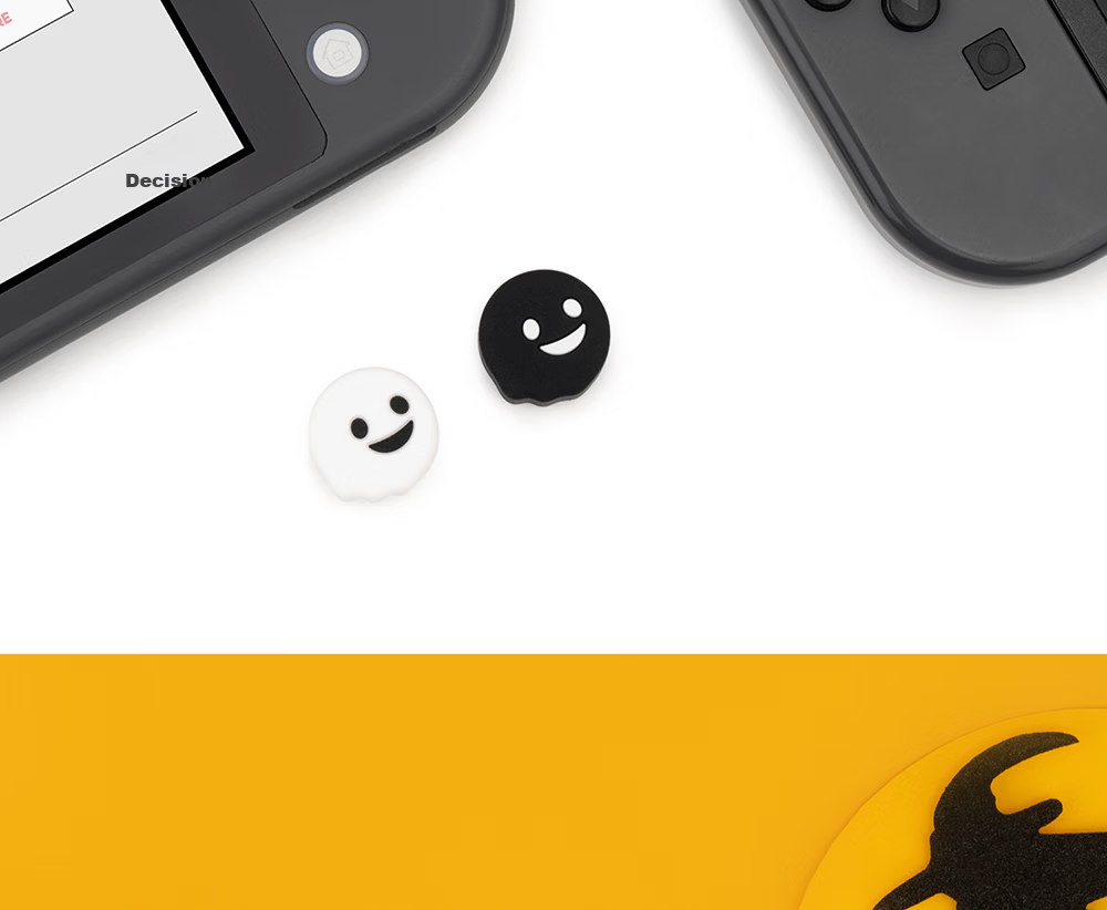 Jixiang Switch 2 Joystick Cap, Anti-Sweat, Non-Slip, Anti-Friction Joy-Con Controller Joystick Cap for NS2 Generation, Black And White Sweet Heart Skeleton Silicone Protective Cover, 4 Pieces 19