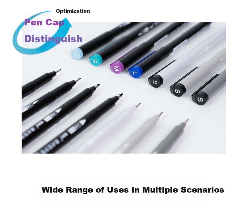 Ruimengte Xiuli Pen Black and Gray Sketching Fine Liner Pen for Beginners Calligraphy Signature Journal Light Gray Small Regular Script Pen 1 Piece 11