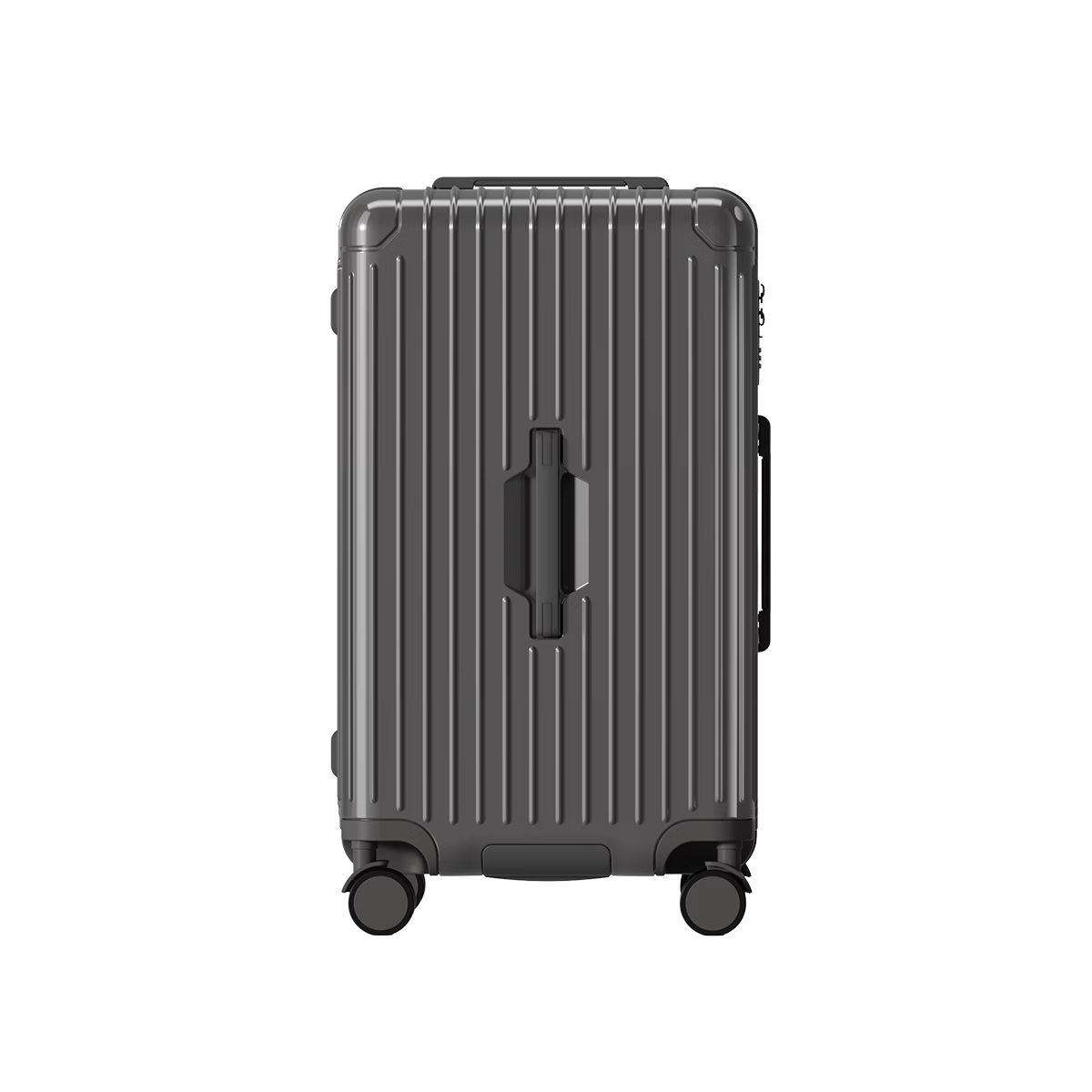 HLA Large Capacity Luggage Men's Trolley Case Women's Short Trip Suitcase Sturdy Carry-On Password Lock Misty Gray 26 Inch