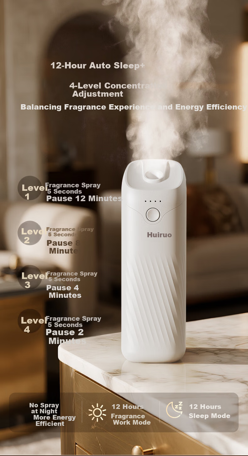 Huitai Home Aromatherapy Diffuser Long-lasting Indoor Room Fragrance Automatic Essential Oil Sprayer Girl Birthday Gift 5