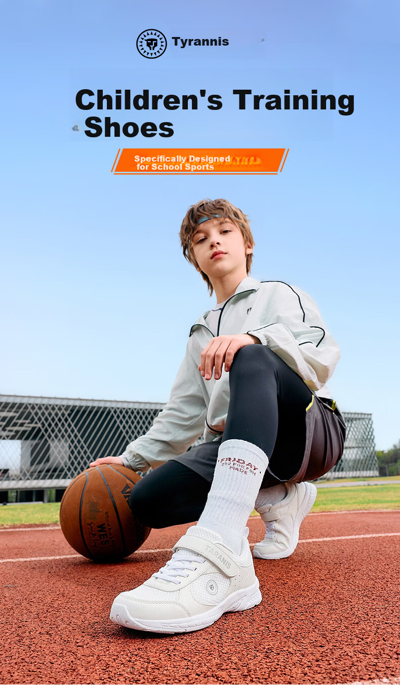 TARANIS Spring Summer Kids Sports Shoes Boys Girls School Training Breathable Lightweight Cushioning Running White Sneakers Size 36 1