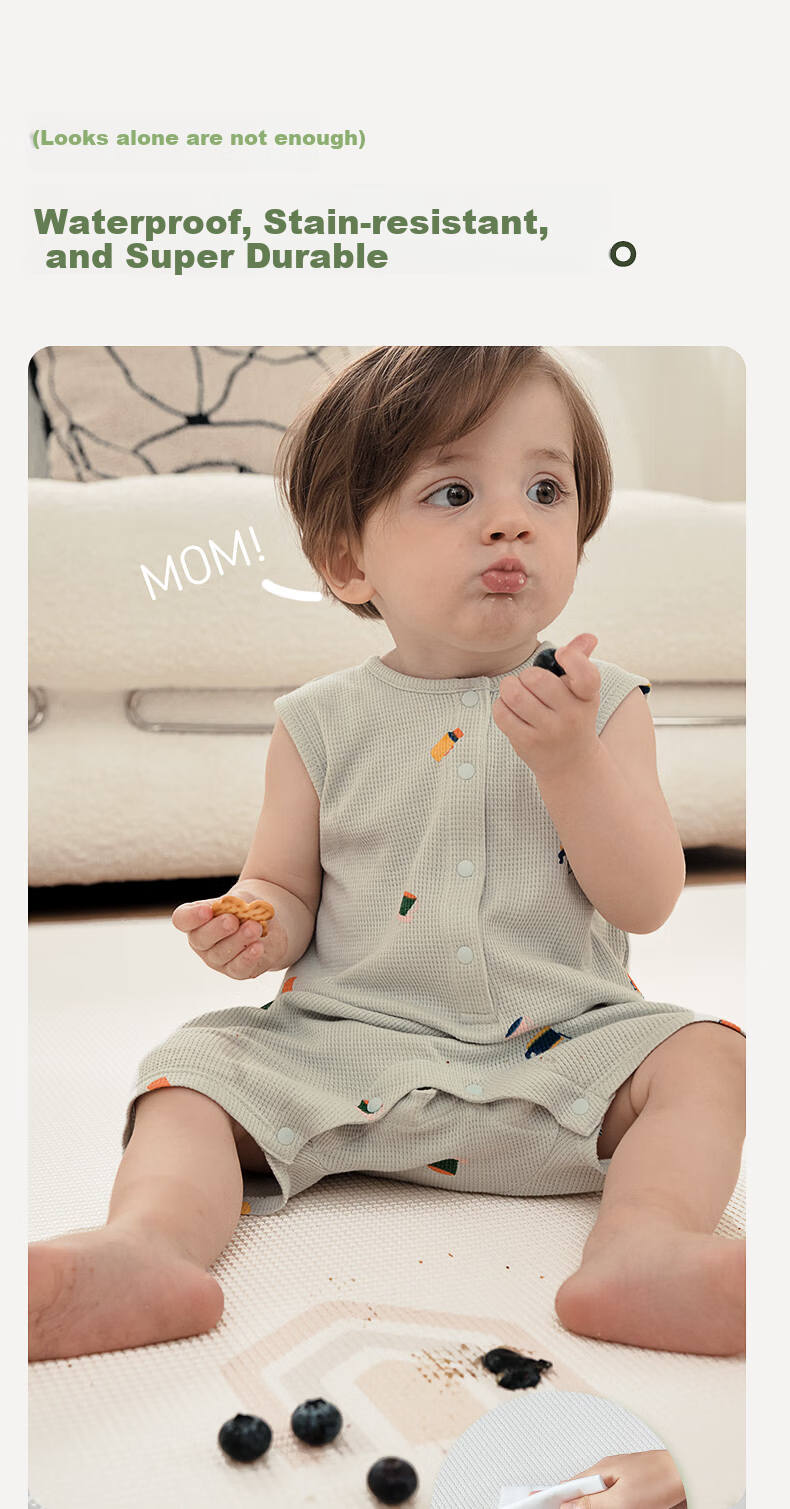 BG-BABYGO Baby Patchwork Crawling Mat Children's Floor Mat XPE Thickened Non-Toxic Odorless Infant Crawling Pad Without Edging Strip 12