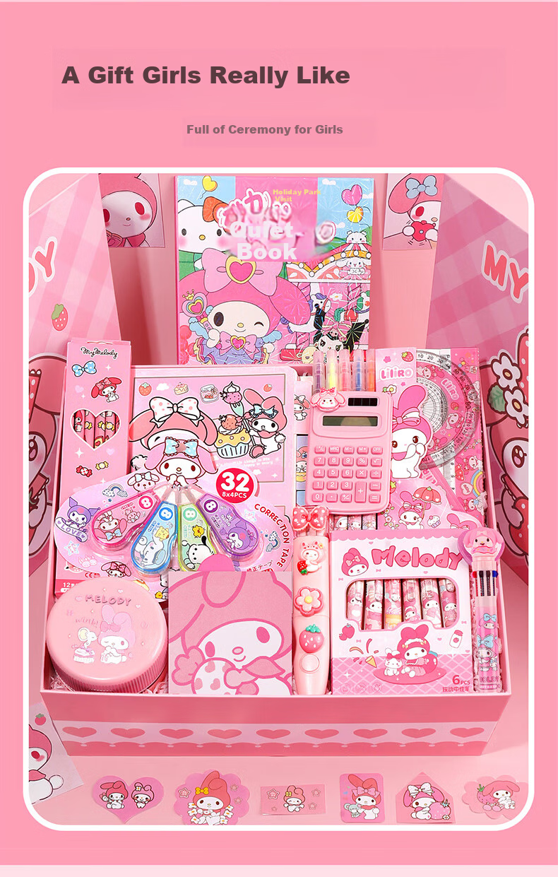 Starry Galaxy My Melody Girl Birthday Gift 7-14 Years Stationery Gift Box Set Children's Day Gift Girl Toy 5