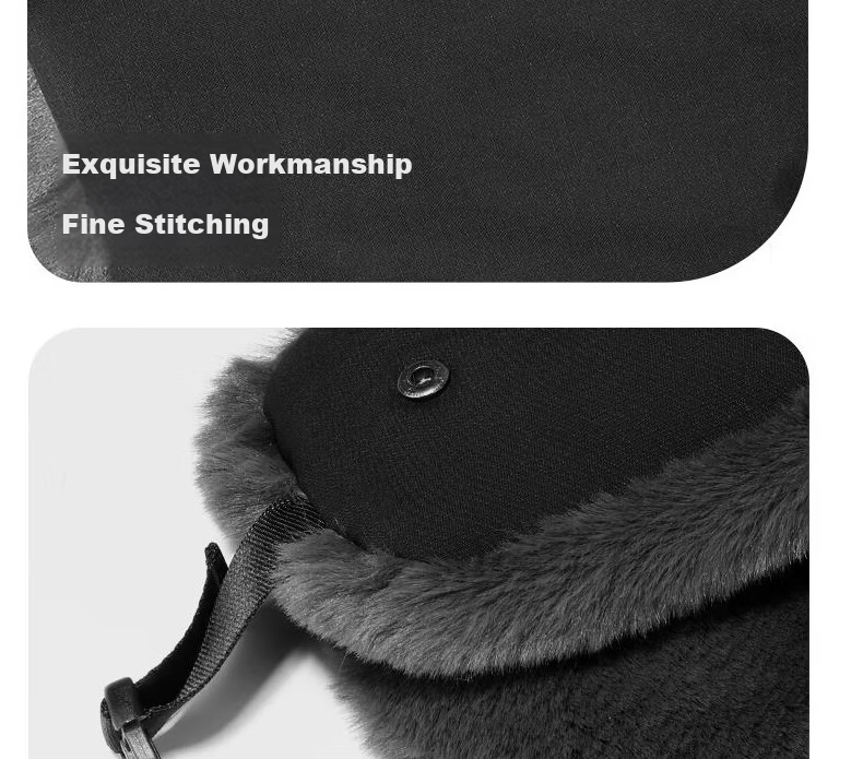 Red Dragonfly Men's Winter Trapper Hat Outdoor Fleece Thickened Windproof Cold-Resistant Cycling Warm Cotton Hat with Ear and Neck Protection 12